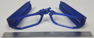 Molded foldable glasses