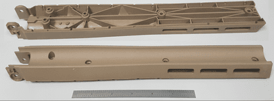 Molded rail guide